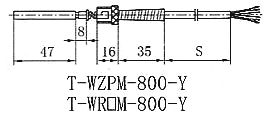 壓簧式端面熱電偶（阻）T-WZPM-800-Y T-WR□M-800-Y